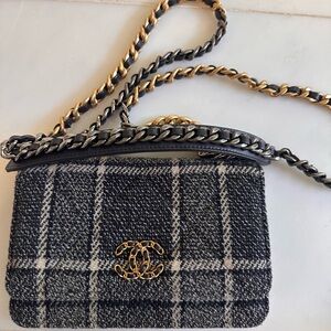 Chanel 19 WOC Navy and beige tweed Women's Bag